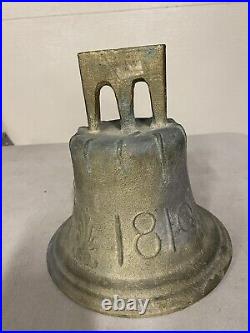 Antique Mexican Spanish Colonial Mission Church Bronze Bell 8 High Date 1810