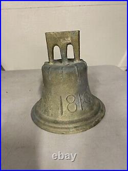 Antique Mexican Spanish Colonial Mission Church Bronze Bell 8 High Date 1810