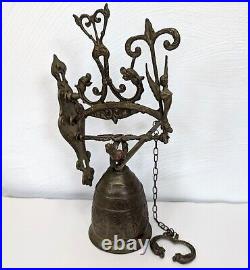 Antique Monastery Brass Door Bell Vocem Meam Audit Qui Me Tangit 25in High