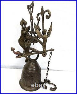 Antique Monastery Brass Door Bell Vocem Meam Audit Qui Me Tangit 25in High
