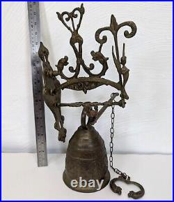 Antique Monastery Brass Door Bell Vocem Meam Audit Qui Me Tangit 25in High