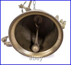 Antique Monastery Brass Door Bell Vocem Meam Audit Qui Me Tangit 25in High
