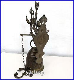 Antique Monastery Brass Door Bell Vocem Meam Audit Qui Me Tangit 25in High