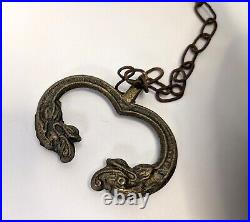 Antique Monastery Brass Door Bell Vocem Meam Audit Qui Me Tangit 25in High