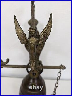 Antique Monastery Brass Door Bell Vocem Meam Audit Qui Me Tangit 25in High
