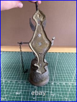 Antique Monastery Brass Door Bell Vocem Meam Audit Qui Me Tangit Latin Engraved