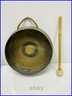 Antique Nautical Daesung Brass Gong Bell Ship's Joja Style Industrial Decor