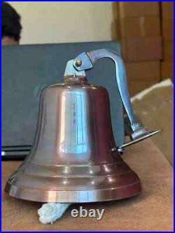 Antique Nautical Hanging Door Bell Brass Ship 11 Big Wall Mounted Bracket Gift