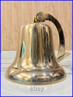 Antique Nautical Hanging Door Bell Brass Ship 18In Big Wall Mounted Bracket Gift