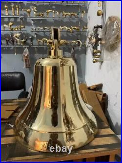 Antique Nautical Hanging Door Bell Brass Ship 18 Big Wall Mounted Bracket