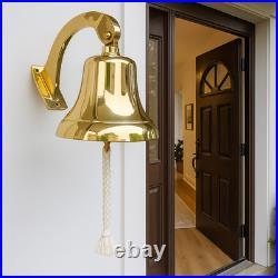Antique Nautical Hanging Door Bell Brass Ship 18 Big Wall Mounted Bracket