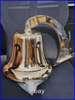 Antique Nautical Hanging Door Bell Brass Ship 18 Big Wall Mounted Bracket