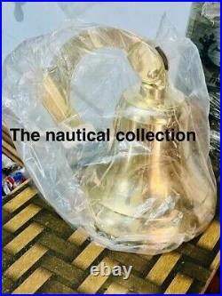 Antique Nautical Hanging Door Bell Brass Ship 18 Big Wall Mounted Bracket GIFT