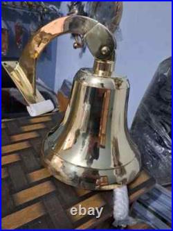 Antique Nautical Hanging Door Bell Brass Ship 18 Big Wall Mounted Bracket GIFT