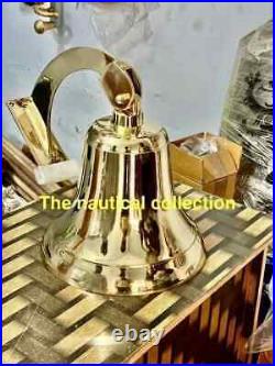 Antique Nautical Hanging Door Bell Brass Ship 18 Big Wall Mounted Bracket Gift