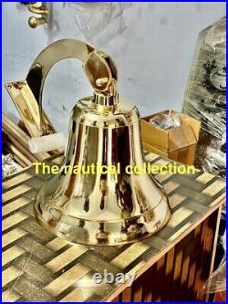 Antique Nautical Hanging Door Bell Brass Ship 18 Wall Mounted Bracket Marine