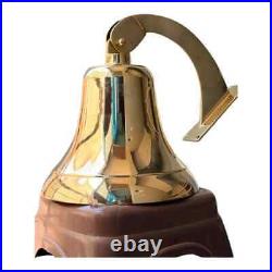 Antique Nautical Hanging Door Bell Brass Ship Big Wall Mounted Bracket GIFT