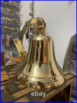 Antique Nautical Hanging Door Bell Brass Ship Big Wall Mounted Bracket GIFT