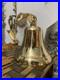Antique Nautical Hanging Door Bell Brass Ship Big Wall Mounted Bracket GIFT
