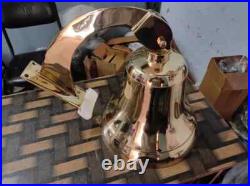Antique Nautical Hanging Door Bell Brass Ship Big Wall Mounted Bracket GIFT