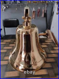 Antique Nautical Hanging Door Bell Solid Brass Ship Wall Mounted Gift Decor 18in Antique Nautical Hanging Door Bell Solid Brass Ship Wall Mounted Gift Decor 18in