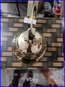 Antique Nautical Hanging Door Bell Solid Brass Ship Wall Mounted Gift Decor 18in