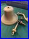 Antique Nautical, Heavy Solid Brass Ship's Bell, 6 with Wall Mount Bracket