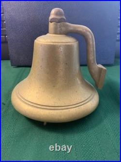 Antique Nautical, Heavy Solid Brass Ship's Bell, 6 with Wall Mount Bracket