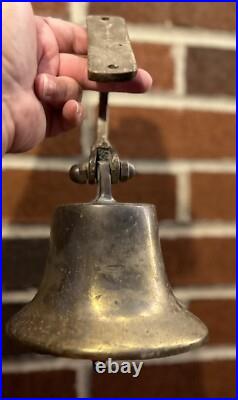 Antique Nautical Solid Brass Bell Large Wall Mount 8 Naval, Marine SNS0223