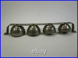 Antique Nickel Over Brass Bells Iron Clappers Horse Sleigh Store Vintage