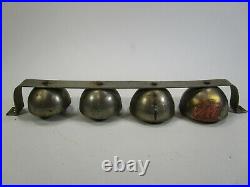 Antique Nickel Over Brass Bells Iron Clappers Horse Sleigh Store Vintage