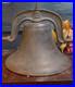 Antique No. 2 Cast Iron Farm Bell complete with its original top yoke mount