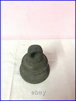 Antique Old Brass Bronze Bell Metal Wall Hanging Bell Vintage Temple Pooja D50