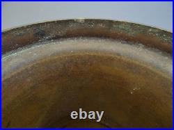 Antique Old Metal Brass Wood Handle Dinner School Hand Bell Clapper Ringer