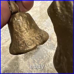 Antique Original Cast Brass Bell Triple Ringer