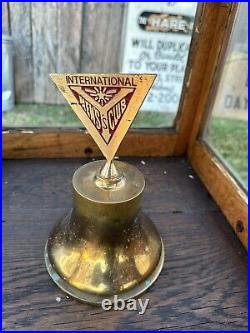 Antique Original International Mens Club Lodge Bell Brass Bar Russell Hampton