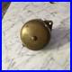 Antique Original Mechanical Door Bell Brass Dome with Mount Bracket, 1890s