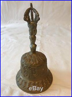 Antique Ornate Brass Hand Bell