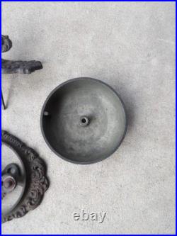 Antique Ornate Eastlake Victorian Thumb Turn Brass Doorbell and Ringer
