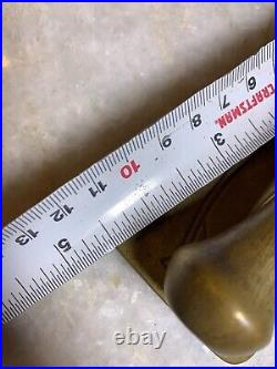 Antique Ornate Etched Victorian Solid Brass Door Knocker Knock Bell Tap Tapper