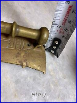 Antique Ornate Etched Victorian Solid Brass Door Knocker Knock Bell Tap Tapper