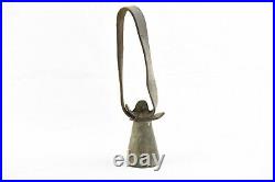 Antique Ottoman Brass Ring Bell Cow Sheep Goat with leather strap Primitive Old