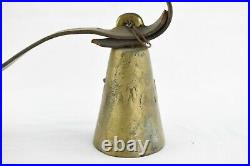 Antique Ottoman Brass Ring Bell Cow Sheep Goat with leather strap Primitive Old