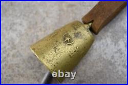 Antique Ottoman Brass Ring Bell Cow Sheep Goat with leather strap Primitive Old