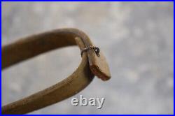 Antique Ottoman Brass Ring Bell Cow Sheep Goat with leather strap Primitive Old