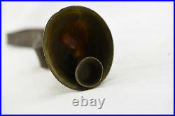 Antique Ottoman Brass Ring Bell Cow Sheep Goat with leather strap Primitive Old