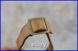 Antique Ottoman Brass Ring Bell Cow Sheep Goat with leather strap Primitive Old