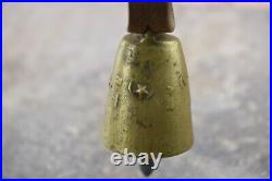 Antique Ottoman Brass Ring Bell Cow Sheep Goat with leather strap Primitive Old