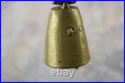 Antique Ottoman Brass Ring Bell Cow Sheep Goat with leather strap Primitive Old