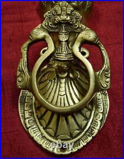 Antique Owl Shape Decorative Door Knocker Animal Theme Gate Bell Brass Dec VR488